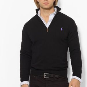 Polo Ralph Lauren Black Quater Zip Sweater